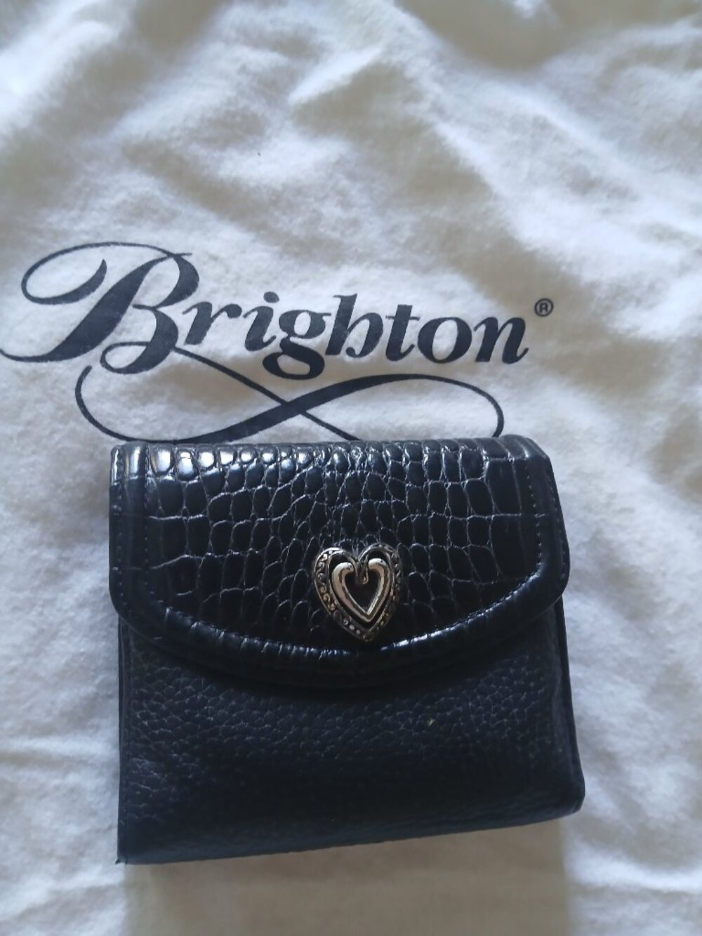 Vintage Small Black Brighton leather wallet